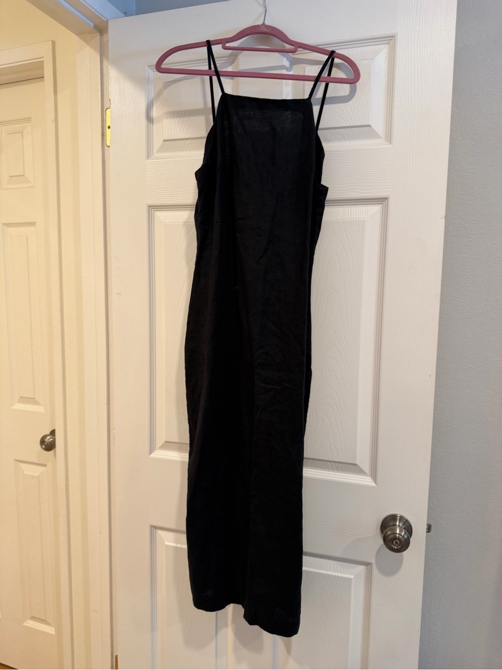 Madewell Black Midi Slip Dress